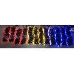 Casa si Gradina - Decoratiuni - Decoratiuni de sezon - Instalatie de craciun TRICOLORA 3 m x 6 m Flash, ROSU / GALBEN / ALBASTRU, perdea tricolor rezistenta la apa / exterior - Infinity.ro