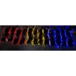 Casa si Gradina - Decoratiuni - Decoratiuni de sezon - Instalatie de craciun TRICOLORA, 3 m x 10 m Flash ROSU / GALBEN / ALBASTRU, perdea tricolor rezistenta la apa / exterior - Infinity.ro