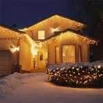 Casa si Gradina - Decoratiuni - Decoratiuni de sezon - Instalatie de Craciun 4 m x 0.7m, Perdea Franjurata, Alb Cald, 132 LED-uri, fire albe, interconectabila - Infinity.ro