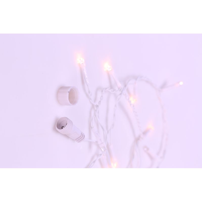 Casa si Gradina - Decoratiuni - Decoratiuni de sezon - Instalatie de Craciun 4 m x 0.7m, Perdea Franjurata, Alb Cald, 132 LED-uri, fire albe, interconectabila - Infinity.ro