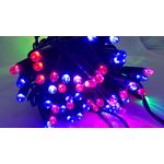 Casa si Gradina - Decoratiuni - Decoratiuni de sezon - Instalatie de Craciun tip liniara cu FLASH, 6 m, 60 leduri, Multicolor, fir Negru / ghirlanda luminoasa interconectabila - Infinity.ro