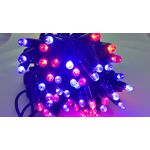 Casa si Gradina - Decoratiuni - Decoratiuni de sezon - Instalatie de Craciun tip liniara cu FLASH, 6 m, 60 leduri, Multicolor, fir Negru / ghirlanda luminoasa interconectabila - Infinity.ro