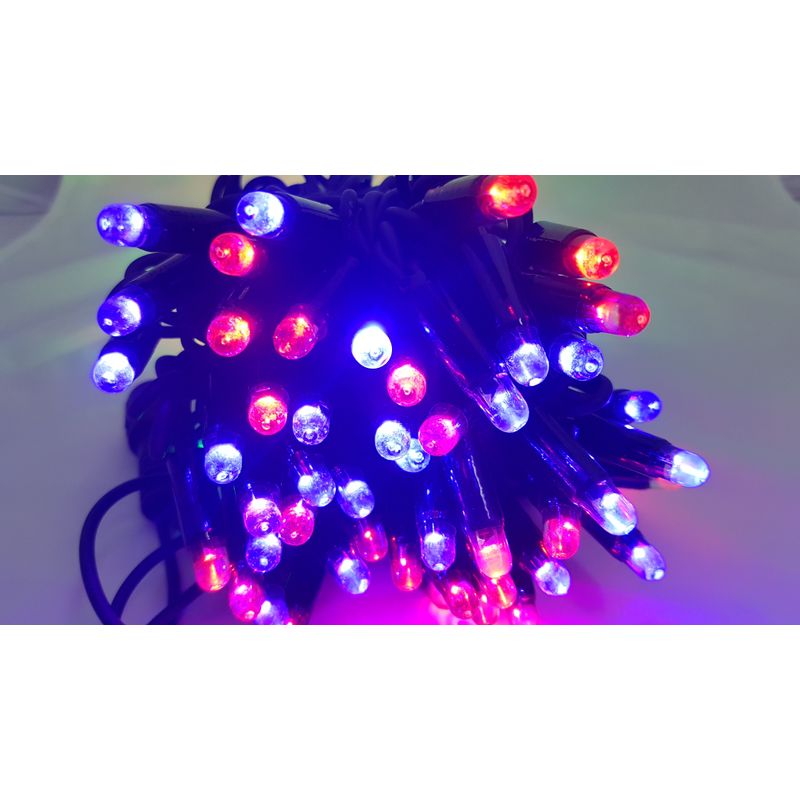 Casa si Gradina - Decoratiuni - Decoratiuni de sezon - Instalatie de Craciun tip liniara cu FLASH, 6 m, 60 leduri, Multicolor, fir Negru / ghirlanda luminoasa interconectabila - Infinity.ro