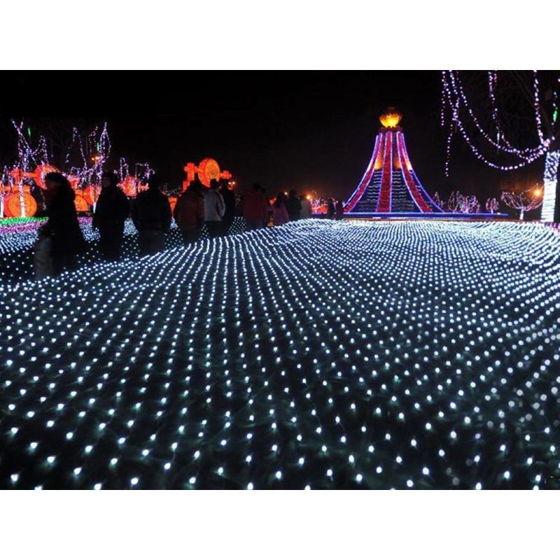 Casa si Gradina - Decoratiuni - Decoratiuni de sezon - Instalatie de Craciun Sdx Market 3 m x 3 m, Plasa Flash, alb rece, 208 leduri / plasa cu flash 9118W - Infinity.ro