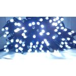 Casa si Gradina - Decoratiuni - Decoratiuni de sezon - Instalatie de Craciun, 20 m, Liniara cu Flash, Alb Rece, 200 leduri, SDX, 9114W, fir negru / ghirlanda luminoasa - Infinity.ro