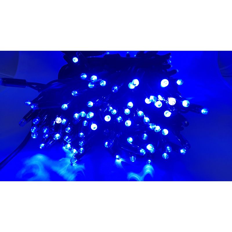 Casa si Gradina - Decoratiuni - Decoratiuni de sezon - Instalatie de Craciun, 6 m, Liniara cu Flash, Albastru, 60 leduri, SDX, 9112B, fir negru / ghirlanda luminoasa - Infinity.ro