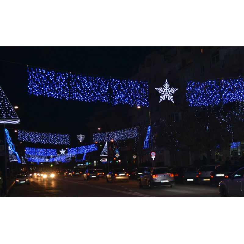 Casa si Gradina - Decoratiuni - Decoratiuni de sezon - Instalatie de Craciun 5 m x 0,8 m Perdea, Albastru, 240 leduri, SDX, 9017B / instalatie perdea luminoasa - Infinity.ro