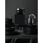 Casa si Gradina - Bucatarie si vesela - Vesela si tacamuri - Servicii de masa - Set de cina din ceramica, 18 bucati, Hermia, negru - Infinity.ro
