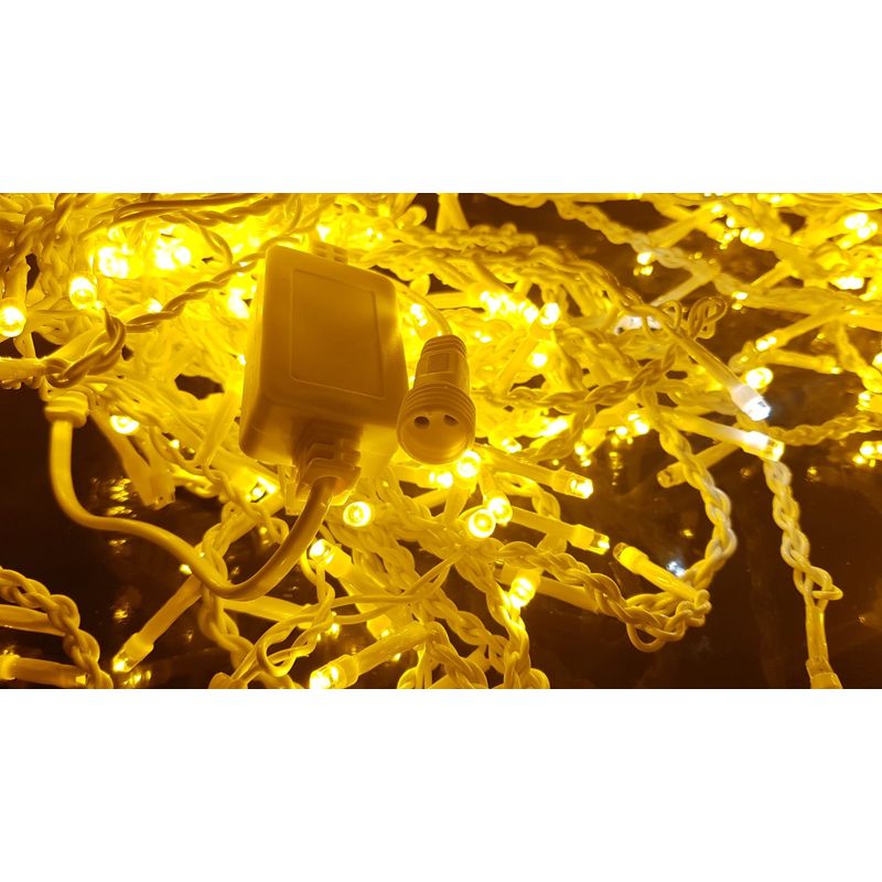 Casa si Gradina - Decoratiuni - Decoratiuni de sezon - Instalatie de Craciun 6 m , Perdea Franjurata cu FLASH, Alb Cald, 180 leduri, SDX, 9011WW, instalatie luminoasa franj - Infinity.ro