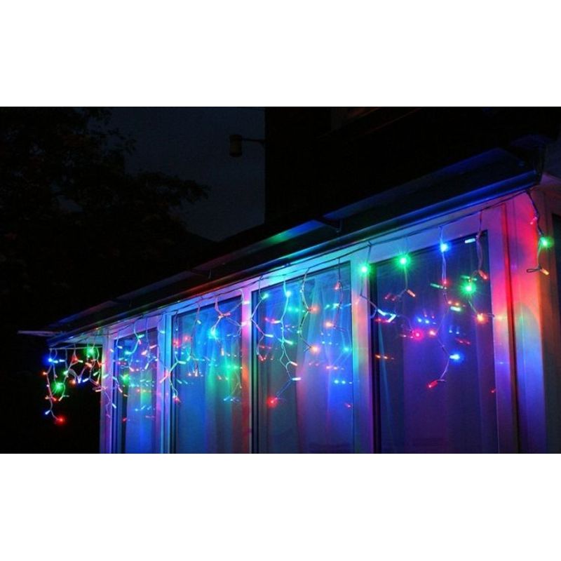 Casa si Gradina - Decoratiuni - Decoratiuni de sezon - Instalatie de Craciun 6 m , Perdea Franjurata Multicolora, 180 leduri, SDX, 9011RB, instalatie luminoasa franj - Infinity.ro