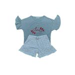 Fashion, accesorii si bijuterii - Femei - Lenjerie si pijamale femei - Pijamale femei - Pijama din bumbac Nottingham,PG33600 Gri/Alb  L INTL - Infinity.ro