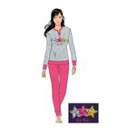 Fashion, accesorii si bijuterii - Femei - Lenjerie si pijamale femei - Pijamale femei - Pijamale dama maneci lungi,Paul Martin PPJ53062S Gri/Fucsia  L INTL - Infinity.ro