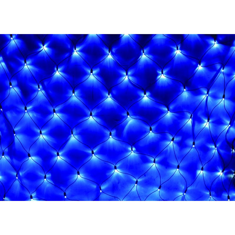 Casa si Gradina - Decoratiuni - Decoratiuni de sezon - Instalatie de Craciun, 1,5 m x 1,5 m Plasa, Albastru, 120 leduri, plasa luminoasa, led, 6007B - Infinity.ro