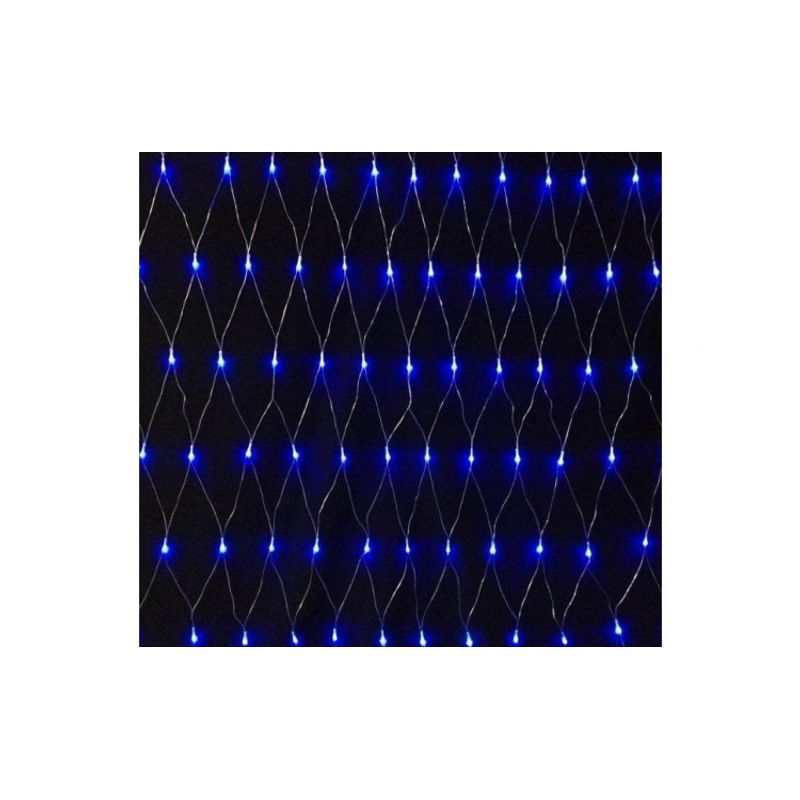 Casa si Gradina - Decoratiuni - Decoratiuni de sezon - Instalatie de Craciun, 1,5 m x 1,5 m Plasa, Albastru, 120 leduri, plasa luminoasa, led, 6007B - Infinity.ro