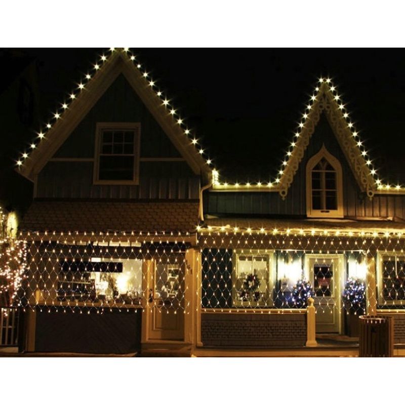 Casa si Gradina - Decoratiuni - Decoratiuni de sezon - Instalatie de Craciun Sdx Market, 1,5 m x 1,5 m Plasa, Alb Cald, 120 leduri, plasa luminoasa, led, 6007WW - Infinity.ro