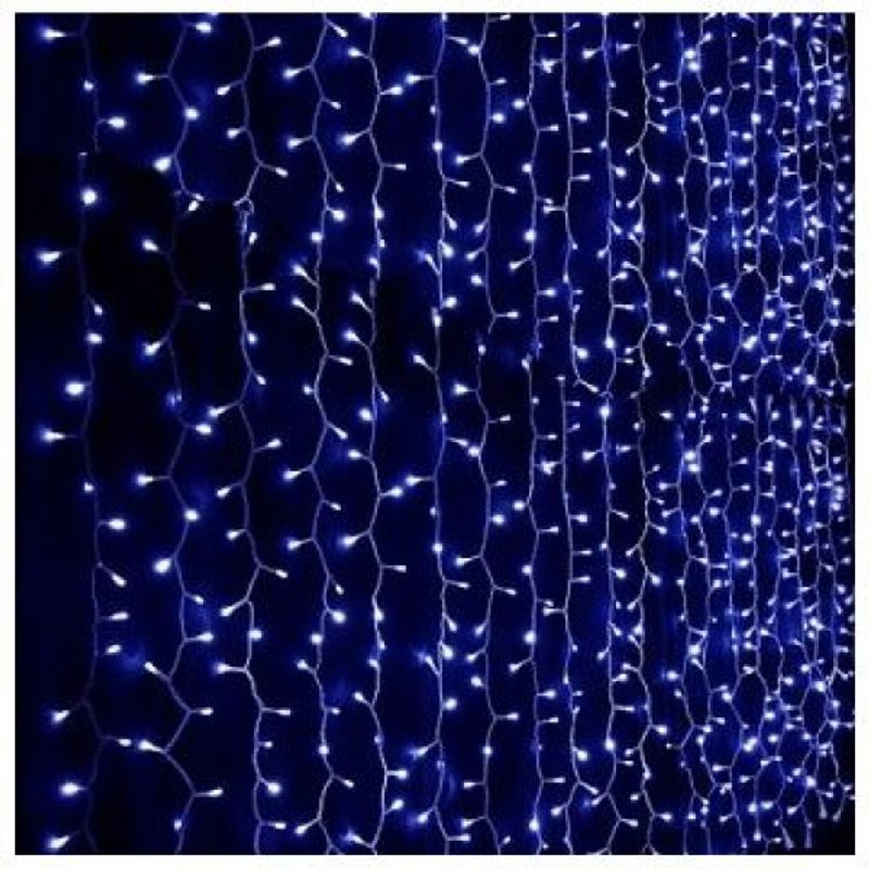 Casa si Gradina - Decoratiuni - Decoratiuni de sezon - Instalatie de Craciun 3 m / 3 m Perdea Flash, Albastru, 288 leduri, SDX, 3142B - Infinity.ro