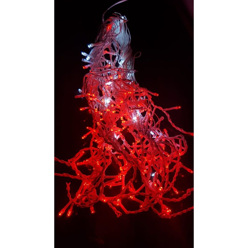 Casa si Gradina - Decoratiuni - Decoratiuni de sezon - Instalatie de Craciun 5 m, Perdea cu FLASH Rosie, 240 leduri, SDX, 9014R / instalatie luminoasa - Infinity.ro