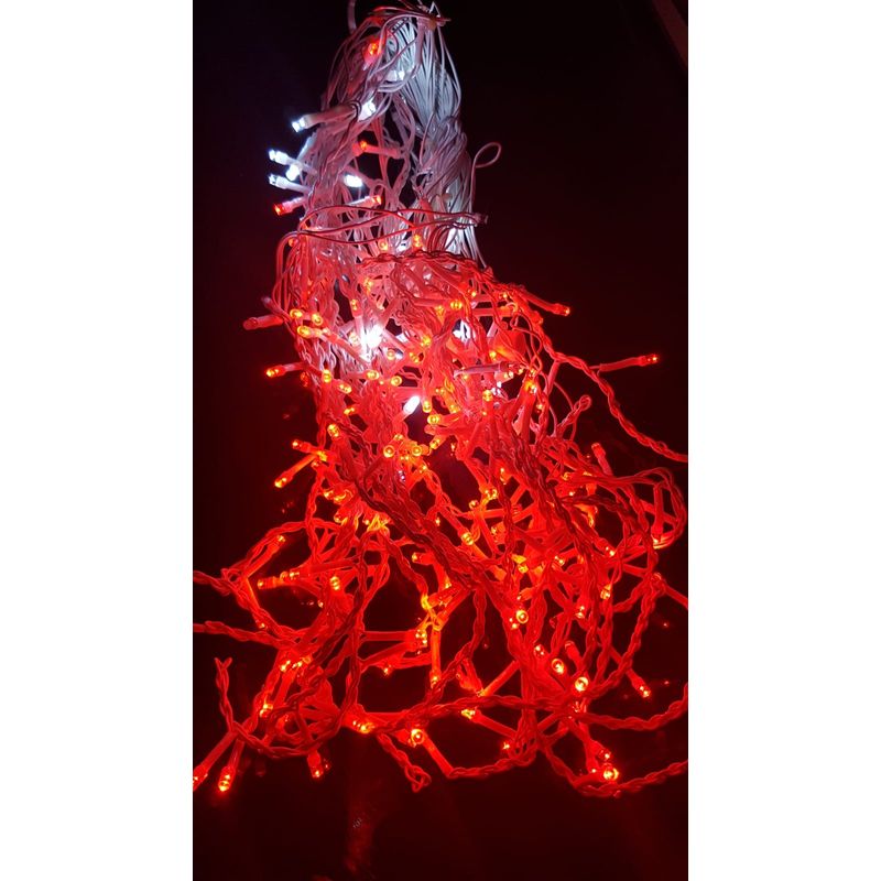Casa si Gradina - Decoratiuni - Decoratiuni de sezon - Instalatie de Craciun 5 m, Perdea cu FLASH Rosie, 240 leduri, SDX, 9014R / instalatie luminoasa - Infinity.ro