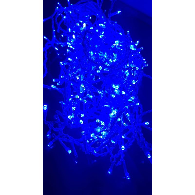 Casa si Gradina - Decoratiuni - Decoratiuni de sezon - Instalatie de Craciun 5 m , Perdea cu FLASH Albastra 240 leduri, SDX, 9014B / instalatie luminoasa - Infinity.ro