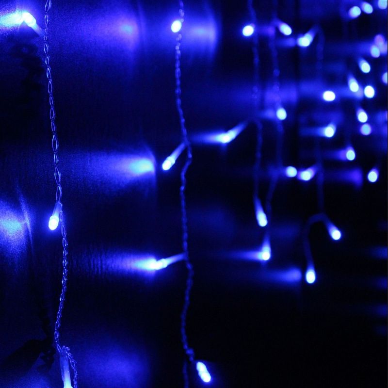 Casa si Gradina - Decoratiuni - Decoratiuni de sezon - Instalatie de Craciun 5 m , Perdea cu FLASH Albastra 240 leduri, SDX, 9014B / instalatie luminoasa - Infinity.ro
