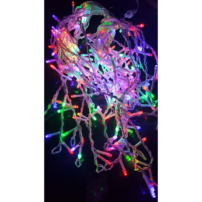 Casa si Gradina - Decoratiuni - Decoratiuni de sezon - Instalatie de Craciun 5 m, Perdea Multicolora 240 leduri, SDX, 9014RB / instalatie luminoasa - Infinity.ro