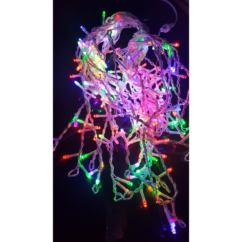 Casa si Gradina - Decoratiuni - Decoratiuni de sezon - Instalatie de Craciun 5 m, Perdea Multicolora 240 leduri, SDX, 9014RB / instalatie luminoasa - Infinity.ro