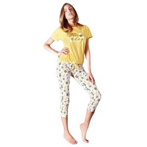 Pijama din bumbac Nottingham PG33497 , Galben