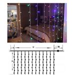 Casa si Gradina - Decoratiuni - Decoratiuni de sezon - Instalatie de Craciun 3 m x 3 m, Perdea Rosie, 300 leduri, perdea luminoasa / girlande / luminite 6012R - Infinity.ro