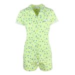 Fashion, accesorii si bijuterii - Femei - Lenjerie si pijamale femei - Pijamale femei - Pijama din bumbac Nottingham PG33620 Galben  L INTL - Infinity.ro