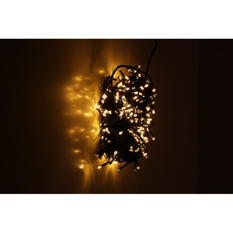 Casa si Gradina - Decoratiuni - Decoratiuni de sezon - Instalatie de Craciun tip Liniara cu fir negru, 20 m, 300 LED-uri, Alb Cald, ghirlanda brad - Infinity.ro
