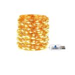 Casa si Gradina - Decoratiuni - Decoratiuni de sezon - Instalatie de Craciun liniara cu USB, 10 m, cu 100 LED-uri, Alb Cald, fir subtire, rezistent la apa - Infinity.ro