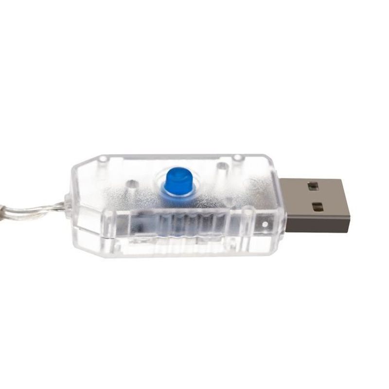 Casa si Gradina - Decoratiuni - Decoratiuni de sezon - Instalatie de Craciun liniara cu USB, 10 m, cu 100 LED-uri, Alb Cald, fir subtire, rezistent la apa - Infinity.ro