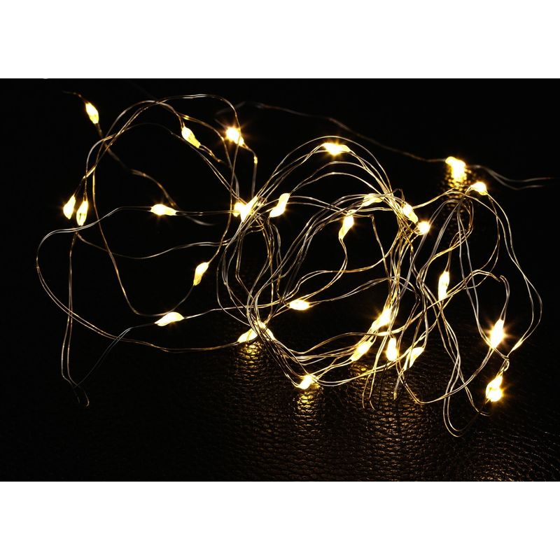 Casa si Gradina - Decoratiuni - Decoratiuni de sezon - Instalatie de Craciun liniara cu USB, 10 m, cu 100 LED-uri, Alb Cald, fir subtire, rezistent la apa - Infinity.ro
