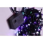 Casa si Gradina - Decoratiuni - Decoratiuni de sezon - Instalatie de Craciun tip Liniara cu fir negru, 20 m, 300 LED-uri, Multicolor, ghirlanda brad - Infinity.ro