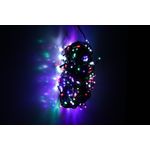 Casa si Gradina - Decoratiuni - Decoratiuni de sezon - Instalatie de Craciun tip Liniara cu fir negru, 20 m, 300 LED-uri, Multicolor, ghirlanda brad - Infinity.ro