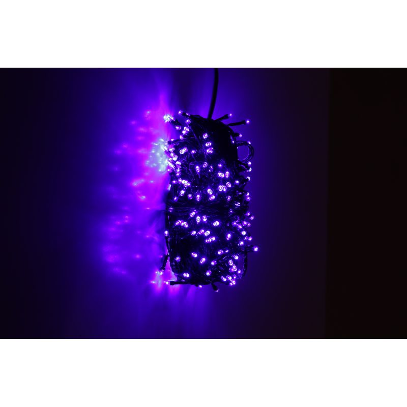 Casa si Gradina - Decoratiuni - Decoratiuni de sezon - Instalatie de Craciun tip Liniara cu fir negru, 15 m, 200 LED-uri, Albastru, ghirlanda brad - Infinity.ro