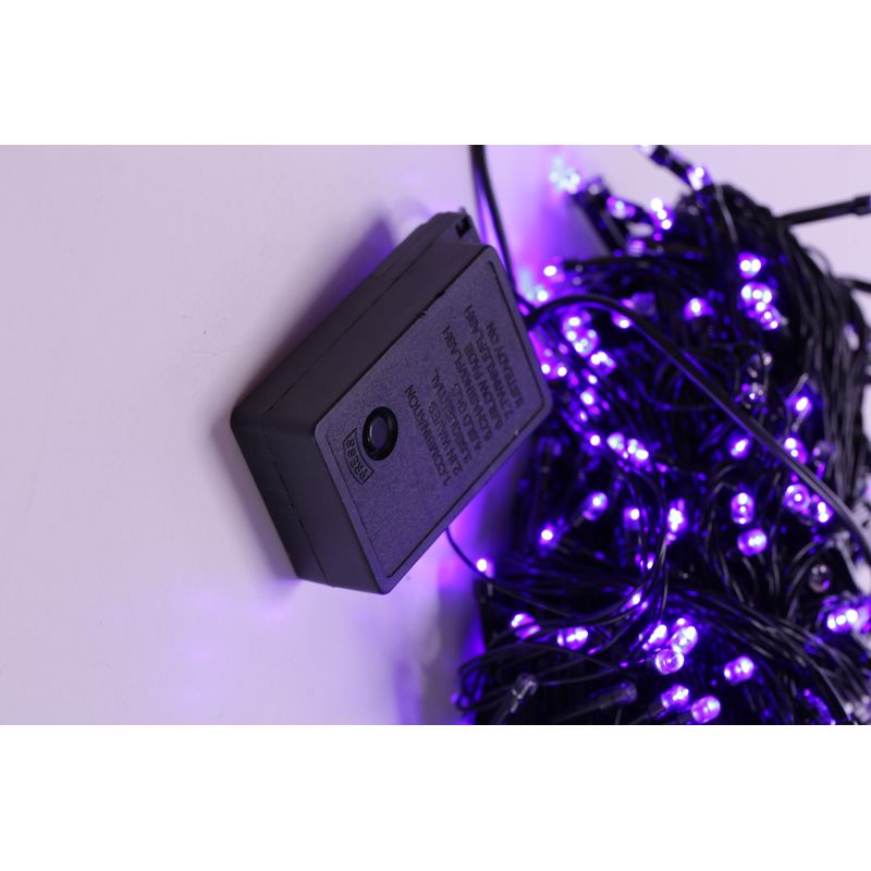 Casa si Gradina - Decoratiuni - Decoratiuni de sezon - Instalatie de Craciun tip Liniara cu fir negru, 15 m, 200 LED-uri, Albastru, ghirlanda brad - Infinity.ro