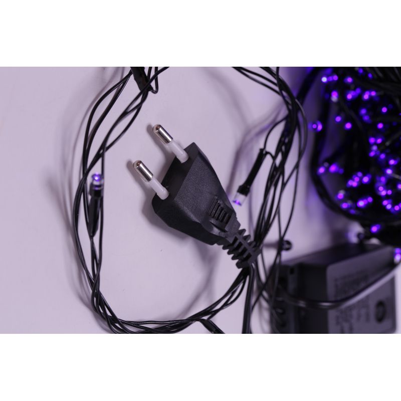 Casa si Gradina - Decoratiuni - Decoratiuni de sezon - Instalatie de Craciun tip Liniara cu fir negru, 15 m, 200 LED-uri, Albastru, ghirlanda brad - Infinity.ro