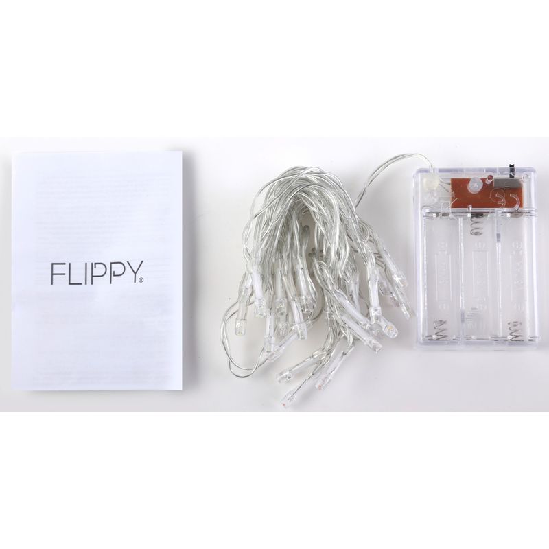 Casa si Gradina - Decoratiuni - Decoratiuni de sezon - Instalatie de Craciun tip Liniara cu baterii, 2 m, 20 leduri, jocuri de lumini, Fir Transparent, Alb Cald - Infinity.ro