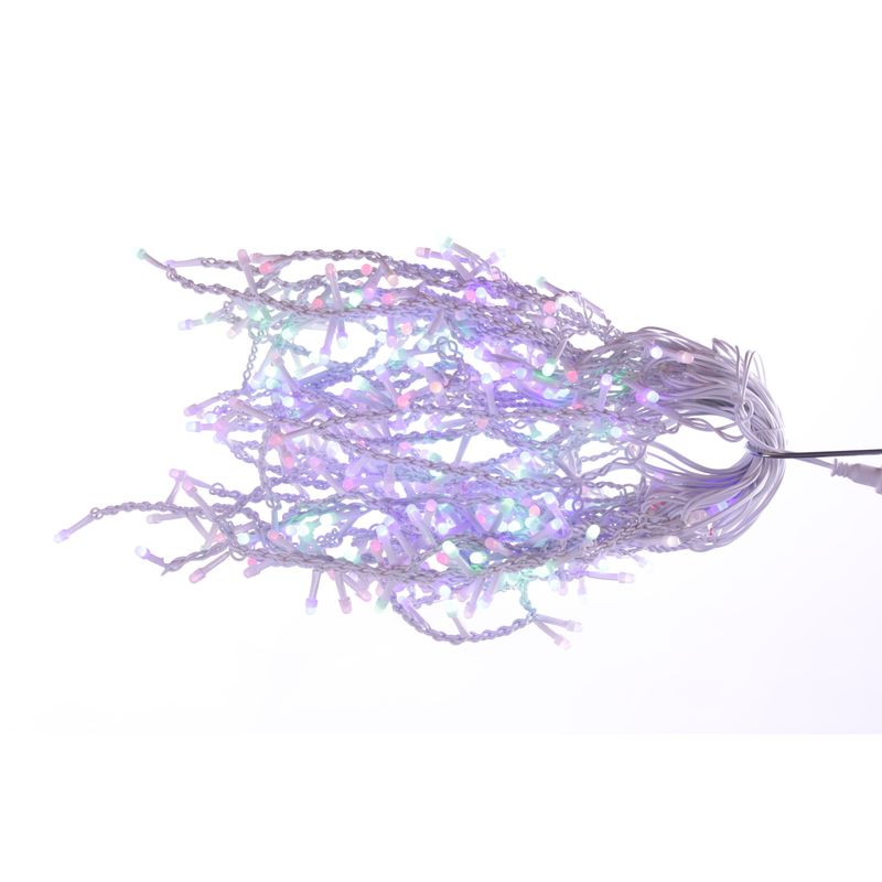 Casa si Gradina - Decoratiuni - Decoratiuni de sezon - Instalatie de Craciun tip Perdea luminoasa cu Flash, 8 m x 0,8 m, 360 LED-uri, Multicolor, interconectabila - Infinity.ro