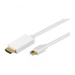 PC, gaming si accesorii - Componente PC - Componente - Accesorii IT - Cablu mini DisplayPort v1.2 la Hdmi 2m 4K Ultra HD alb Goobay - Infinity.ro