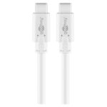 Laptop, Telefoane si Tablete - Telefoane mobile si accesorii - Accesorii Telefoane - Cabluri si adaptoare telefoane - Cablu de incarcare si sincronizare USB type C 3.2 Gen1 tata-tata PD 60W 1m alb Goobay - Infinity.ro