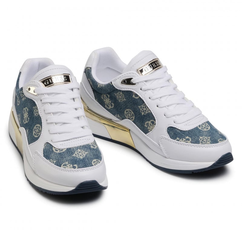 Fashion, accesorii si bijuterii - Femei - Incaltaminte femei - Sneakers si tenisi femei - Pantofi sport dama Guess Moxea2 FL5MX2, 37 EU, Alb/Albastru - Infinity.ro