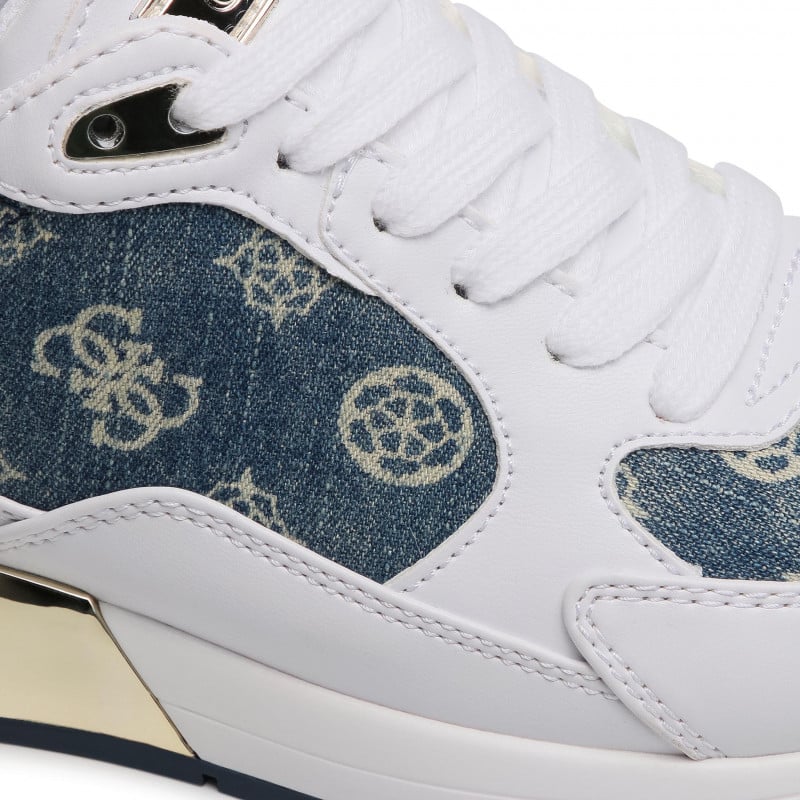 Fashion, accesorii si bijuterii - Femei - Incaltaminte femei - Sneakers si tenisi femei - Pantofi sport dama Guess Moxea2 FL5MX2, 37 EU, Alb/Albastru - Infinity.ro