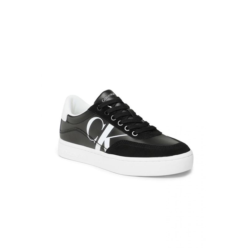Fashion, accesorii si bijuterii - Femei - Incaltaminte femei - Sneakers si tenisi femei - Pantofi dama Calvin Klein Jeans Classic Cupsole Laceup Mix Lth YW0YW01057 , 40 EU, Negru / Alb - Infinity.ro