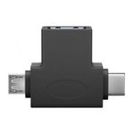 Laptop, Telefoane si Tablete - Telefoane mobile si accesorii - Accesorii Telefoane - Cabluri si adaptoare telefoane - Adaptor USB 3.0 A mama la micro USB tata +USB Type C tata negru Goobay - Infinity.ro