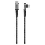 Laptop, Telefoane si Tablete - Telefoane mobile si accesorii - Accesorii Telefoane - Cabluri si adaptoare telefoane - Cablu elegant extra-robust textil 2m 60W USB2.0 type C 90 grade - USB type C mufe metalice Goobay 64660 - Infinity.ro