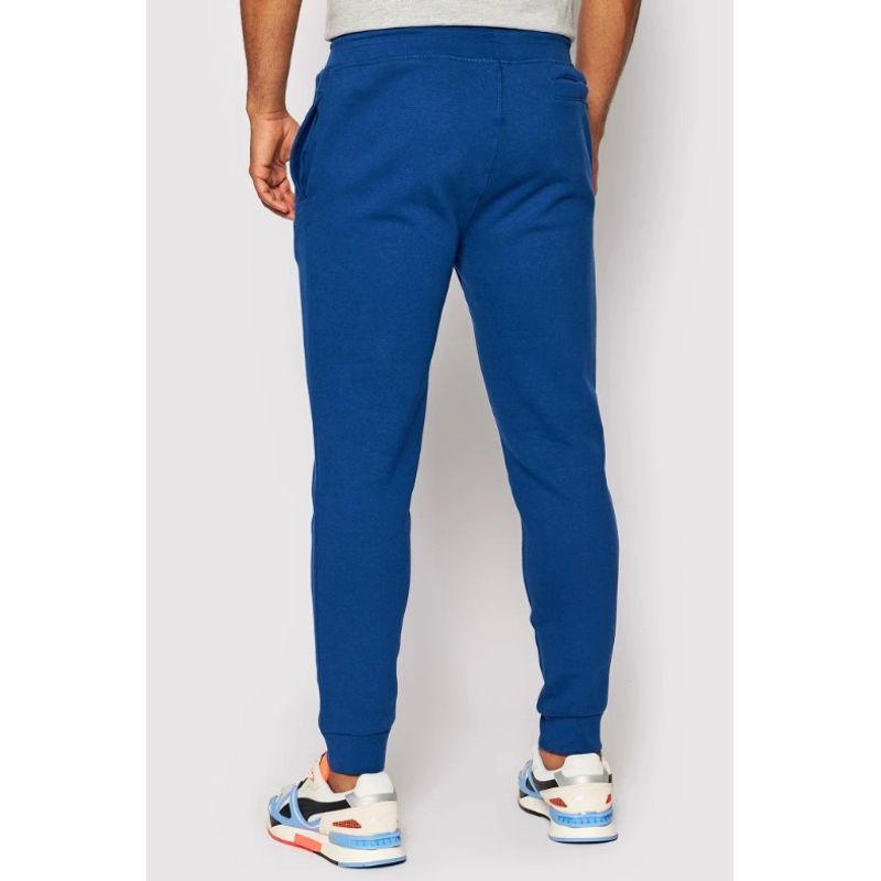 Fashion, accesorii si bijuterii - Barbati - Imbracaminte - Pantaloni barbati - Pantaloni sport Guess cu snur si buzunare laterale pentru fitnes, Albastru,  L INTL - Infinity.ro