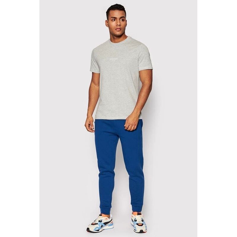 Fashion, accesorii si bijuterii - Barbati - Imbracaminte - Pantaloni barbati - Pantaloni sport Guess cu snur si buzunare laterale pentru fitnes, Albastru,  L INTL - Infinity.ro