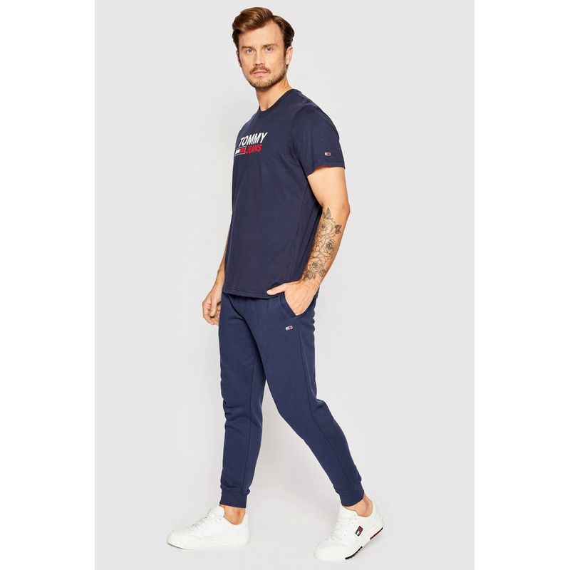 Fashion, accesorii si bijuterii - Barbati - Imbracaminte - Pantaloni barbati - Pantaloni trening Tommy Jeans DM0DM15380 Bleumarin XL INTL - Infinity.ro